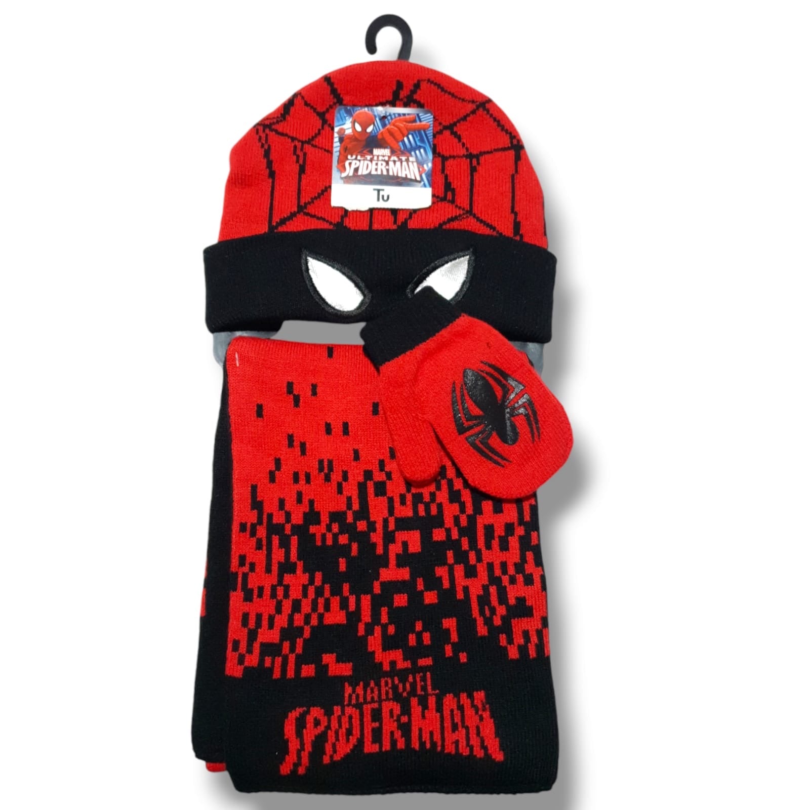 Disney spiderman cap+glove+muffler set