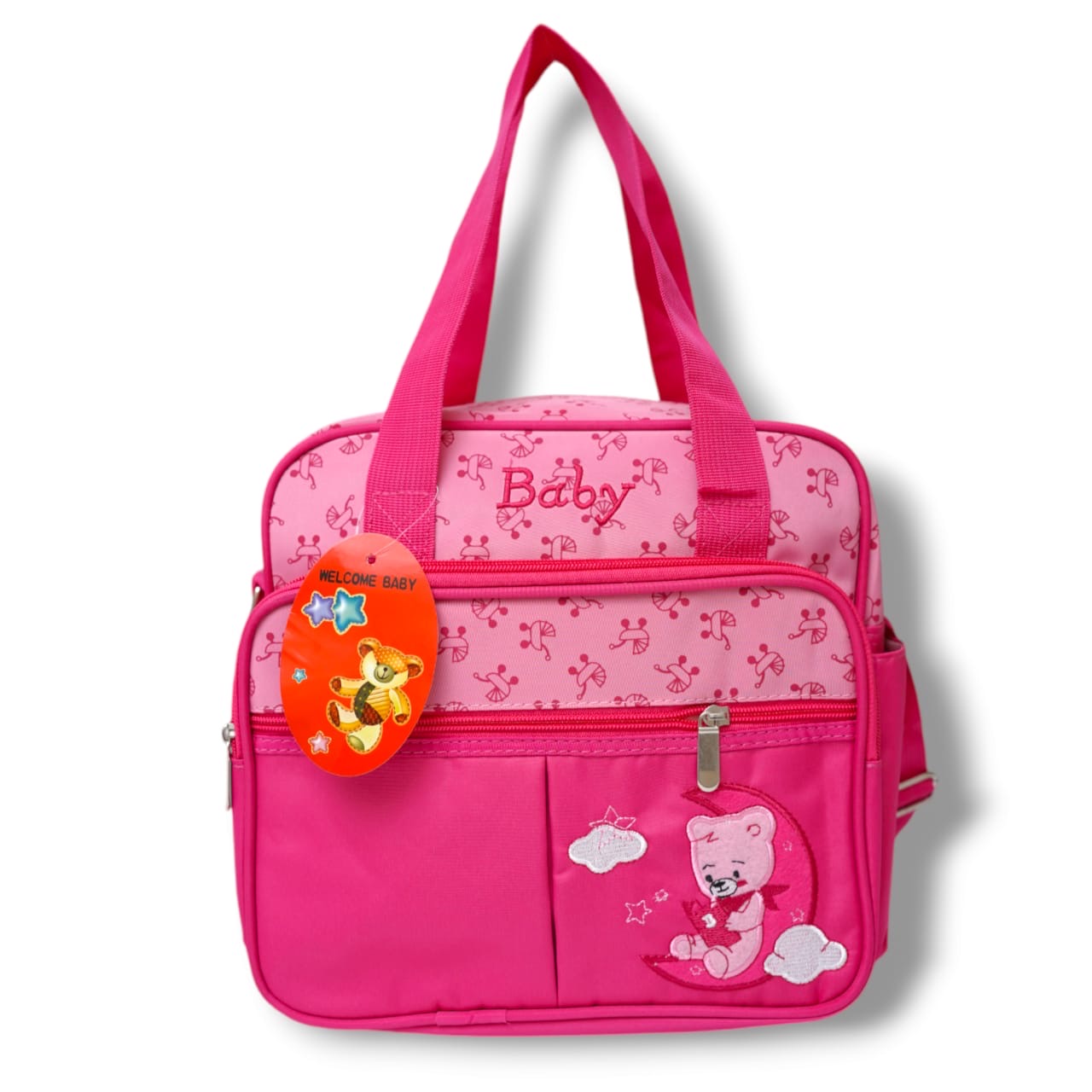 Pink Bear Baby Bag/Baby diaper Bag
