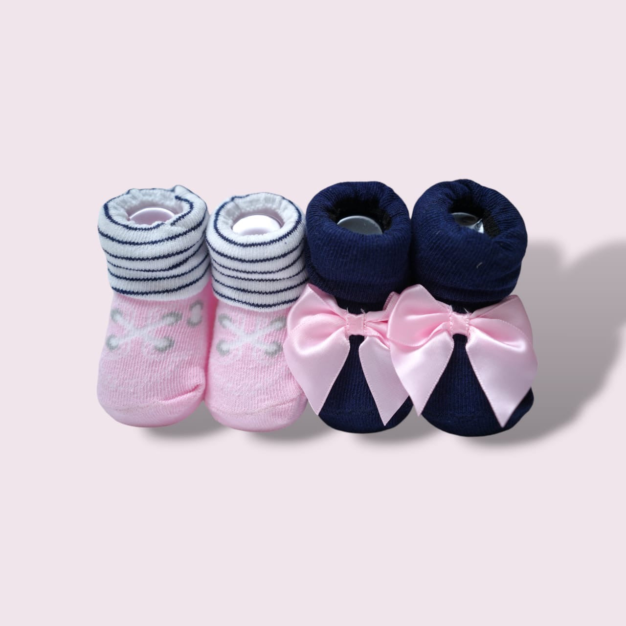 5 Piece Baby girl’s Bib and booties set